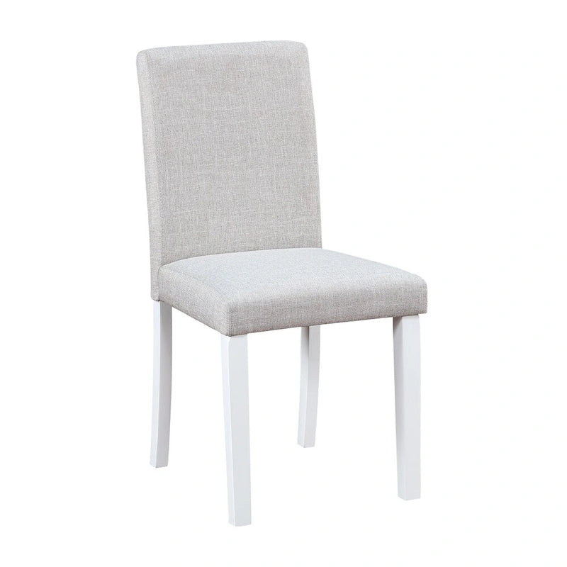 Juego de comedor de 5 piezas para 4 personas en gris, blanco y negro