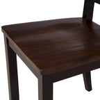Juego de comedor de 5 piezas con mesa rectangular, color blanco y negro con respaldo en X, para 4 personas