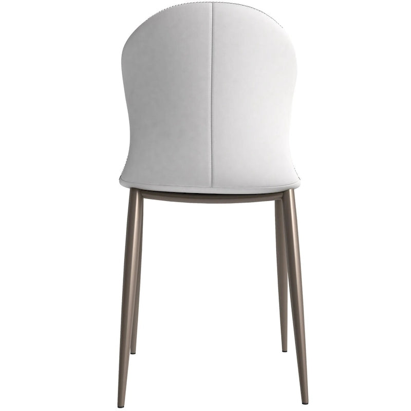 Silla de comedor tapizada con patas metálicas | Marrón claro / Morado ciruela / Carbón / Verde oliva / Gris claro / Blanco coco | Para 1 persona