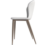 Silla de comedor tapizada con patas metálicas | Marrón claro / Morado ciruela / Carbón / Verde oliva / Gris claro / Blanco coco | Para 1 persona