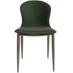 Silla de comedor tapizada con patas metálicas | Marrón claro / Morado ciruela / Carbón / Verde oliva / Gris claro / Blanco coco | Para 1 persona