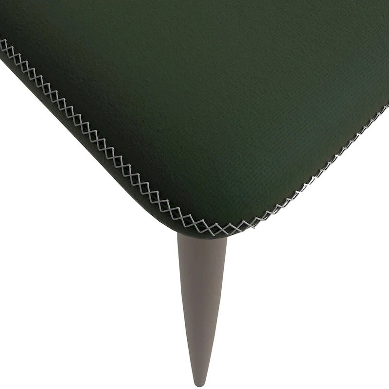 Silla de comedor tapizada con patas metálicas | Marrón claro / Morado ciruela / Carbón / Verde oliva / Gris claro / Blanco coco | Para 1 persona
