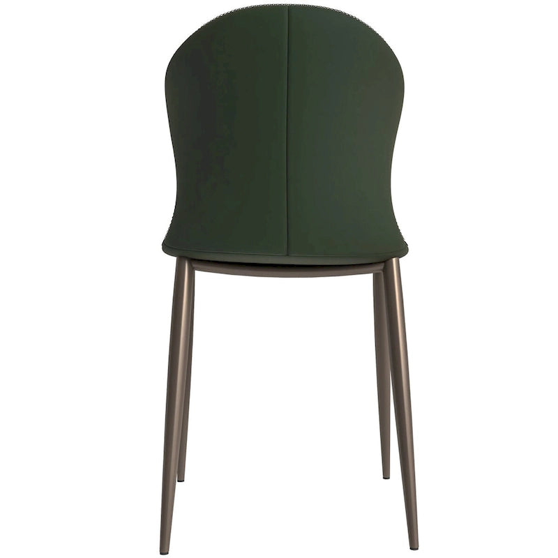 Silla de comedor tapizada con patas metálicas | Marrón claro / Morado ciruela / Carbón / Verde oliva / Gris claro / Blanco coco | Para 1 persona