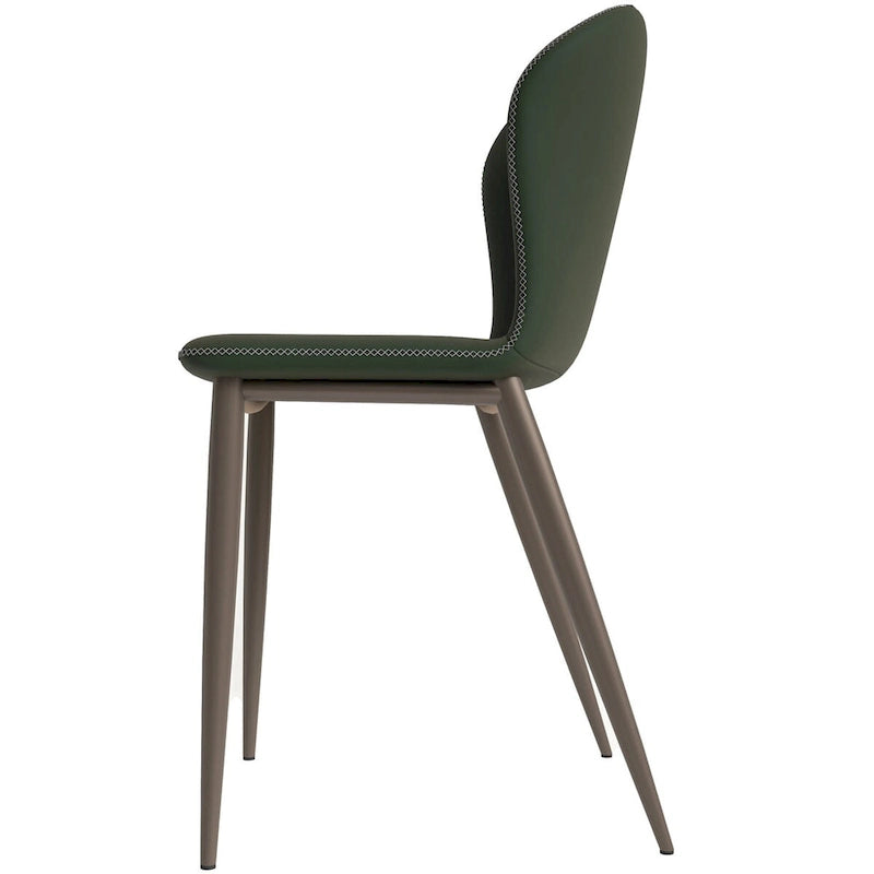 Silla de comedor tapizada con patas metálicas | Marrón claro / Morado ciruela / Carbón / Verde oliva / Gris claro / Blanco coco | Para 1 persona