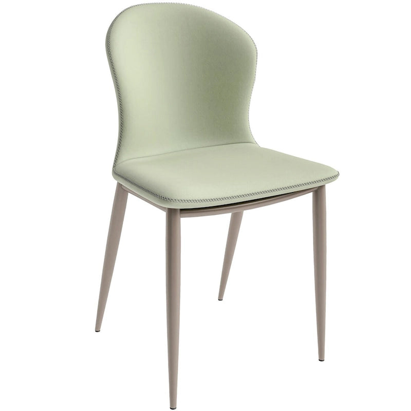 Silla de comedor tapizada con patas metálicas | Marrón claro / Morado ciruela / Carbón / Verde oliva / Gris claro / Blanco coco | Para 1 persona