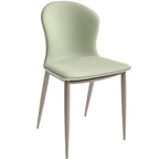 Silla de comedor tapizada con patas metálicas | Marrón claro / Morado ciruela / Carbón / Verde oliva / Gris claro / Blanco coco | Para 1 persona