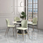 Silla de comedor tapizada con patas metálicas | Marrón claro / Morado ciruela / Carbón / Verde oliva / Gris claro / Blanco coco | Para 1 persona