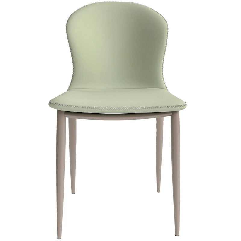 Silla de comedor tapizada con patas metálicas | Marrón claro / Morado ciruela / Carbón / Verde oliva / Gris claro / Blanco coco | Para 1 persona