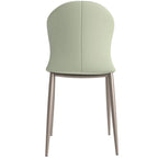 Silla de comedor tapizada con patas metálicas | Marrón claro / Morado ciruela / Carbón / Verde oliva / Gris claro / Blanco coco | Para 1 persona