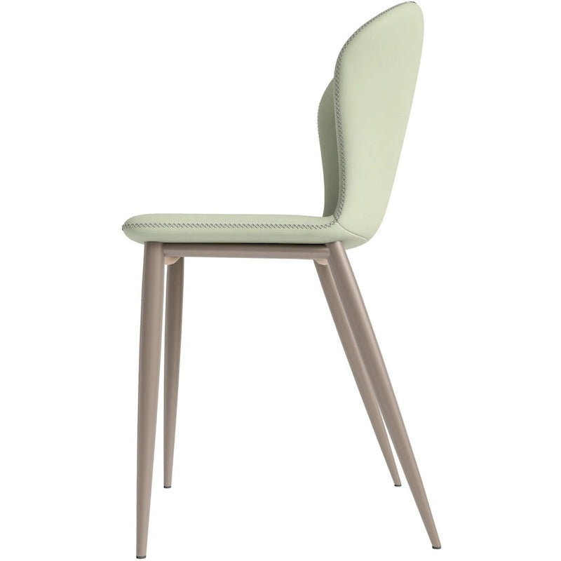 Silla de comedor tapizada con patas metálicas | Marrón claro / Morado ciruela / Carbón / Verde oliva / Gris claro / Blanco coco | Para 1 persona