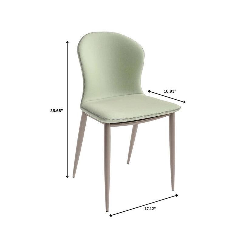 Silla de comedor tapizada con patas metálicas | Marrón claro / Morado ciruela / Carbón / Verde oliva / Gris claro / Blanco coco | Para 1 persona