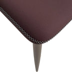 Silla de comedor tapizada con patas metálicas | Marrón claro / Morado ciruela / Carbón / Verde oliva / Gris claro / Blanco coco | Para 1 persona