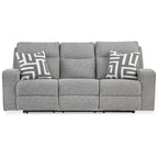 Sofá reclinable eléctrico Pewter, 3 plazas, 88" An. x 43" Pr. x 42" Al.