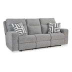 Sofá reclinable eléctrico Pewter, 3 plazas, 88" An. x 43" Pr. x 42" Al.