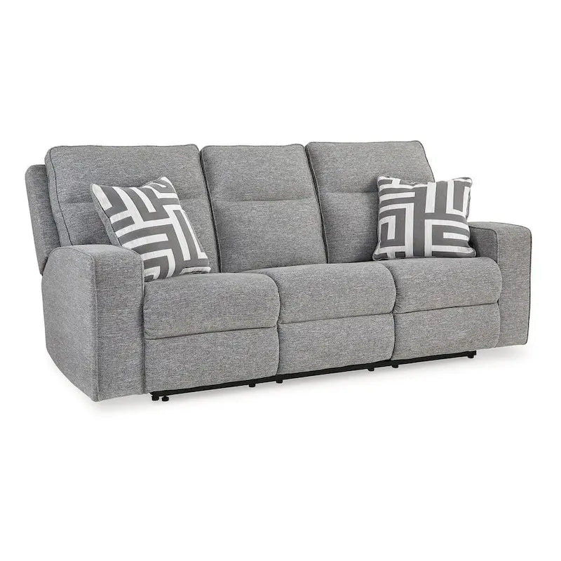 Sofá reclinable eléctrico Pewter, 3 plazas, 88" An. x 43" Pr. x 42" Al.
