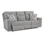Sofá reclinable eléctrico Pewter, 3 plazas, 88" An. x 43" Pr. x 42" Al.