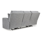 Sofá reclinable eléctrico Pewter, 3 plazas, 88" An. x 43" Pr. x 42" Al.