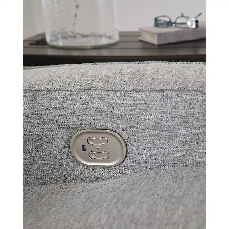Sofá reclinable eléctrico Pewter, 3 plazas, 88" An. x 43" Pr. x 42" Al.