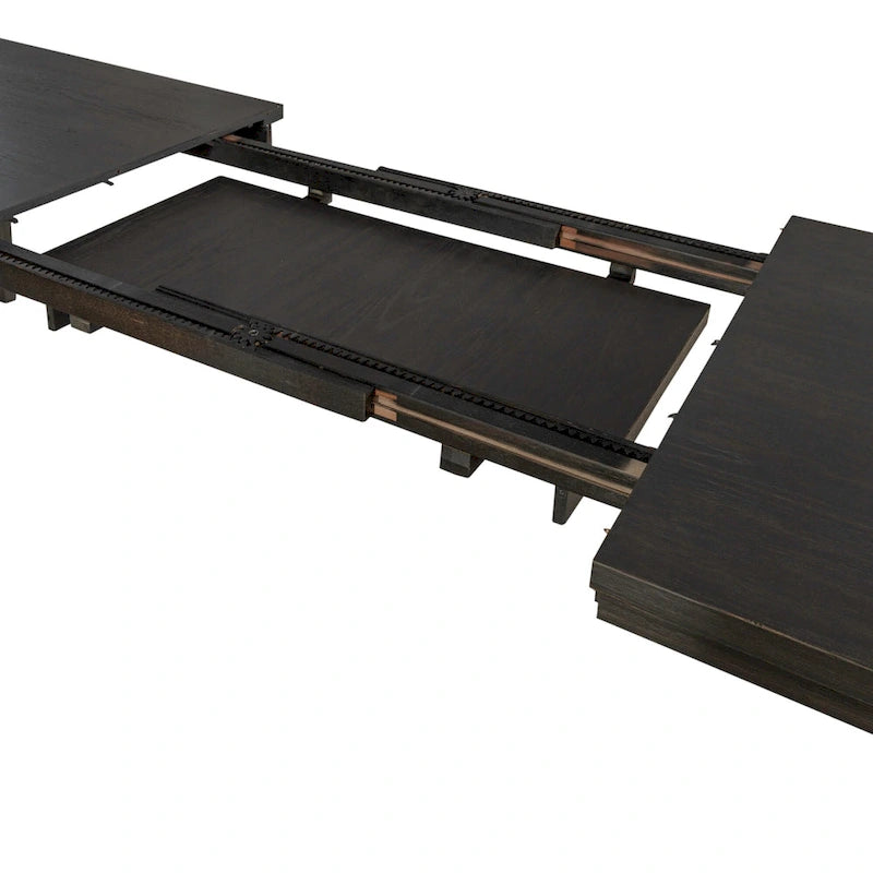 Base de cama metálica de plataforma de madera Tigerwood/Negra con cabecero de madera, Queen/King, 2 personas