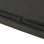 Base de cama metálica de plataforma de madera Tigerwood/Negra con cabecero de madera, Queen/King, 2 personas