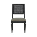 Base de cama metálica de plataforma de madera Tigerwood/Negra con cabecero de madera, Queen/King, 2 personas
