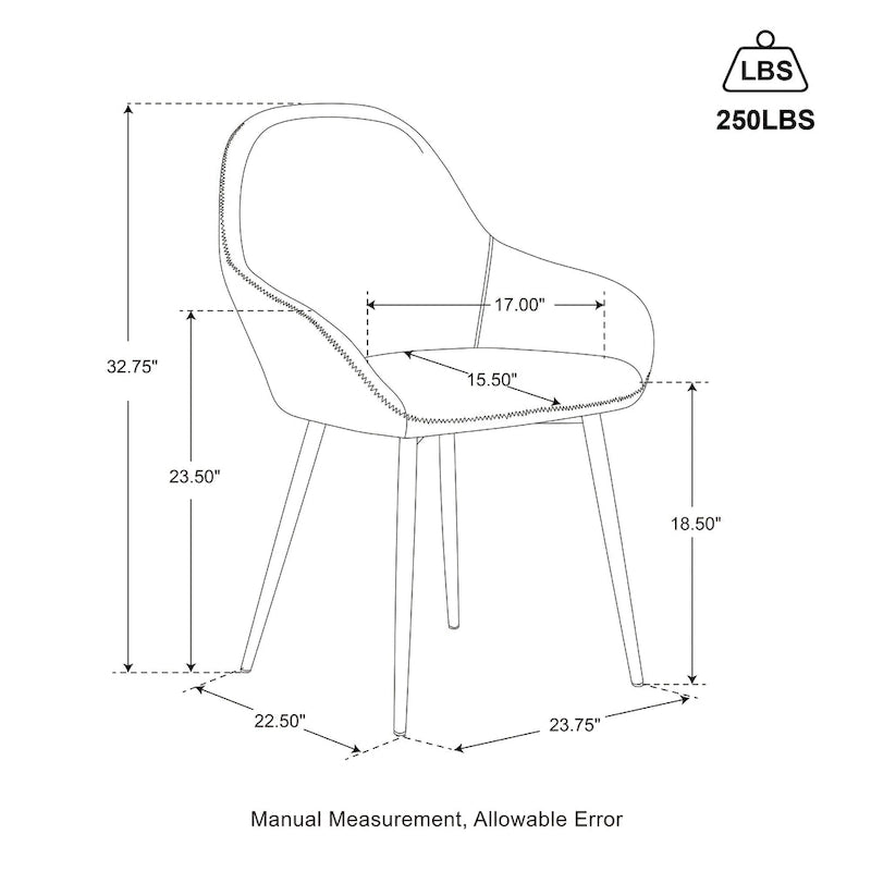 Sillón de comedor en piel sintética azul oscuro/gris de estilo escandinavo, juego de 4