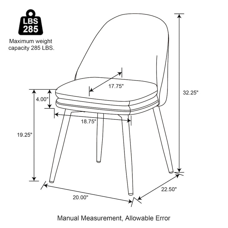 Sillón de comedor en piel sintética azul oscuro/gris de estilo escandinavo, juego de 4