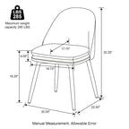 Sillón de comedor en piel sintética azul oscuro/gris de estilo escandinavo, juego de 4