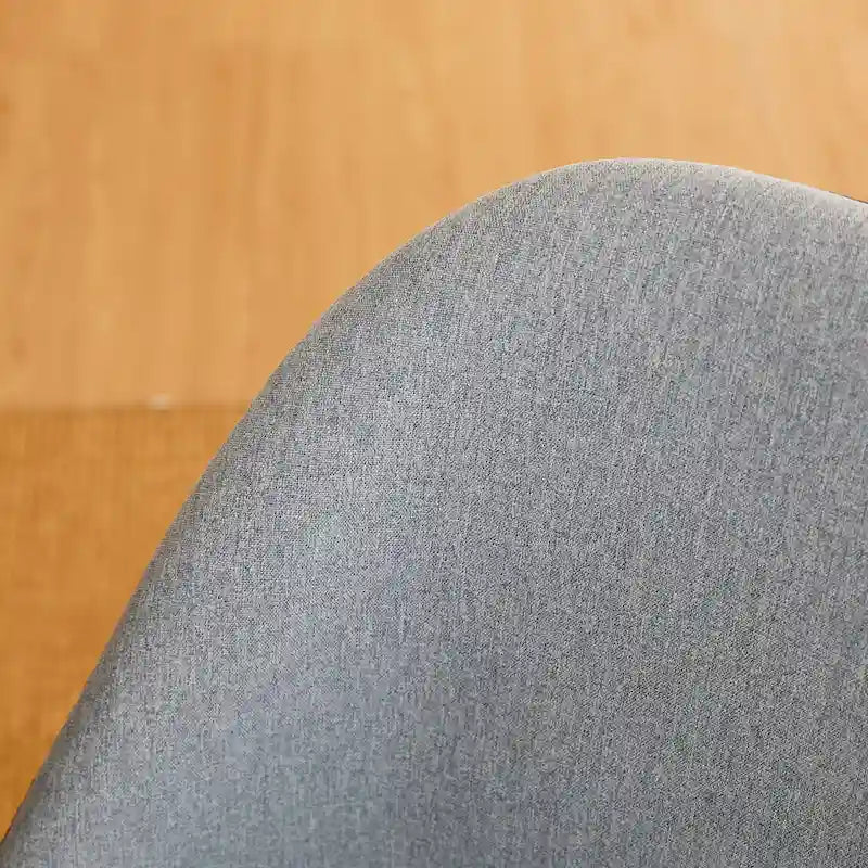 Sillón de comedor en piel sintética azul oscuro/gris de estilo escandinavo, juego de 4