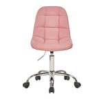 Silla de oficina ajustable con ruedas, individual, moderna, sin brazos, en blanco y negro