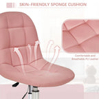 Silla de oficina ajustable con ruedas, individual, moderna, sin brazos, en blanco y negro