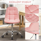 Silla de oficina ajustable con ruedas, individual, moderna, sin brazos, en blanco y negro