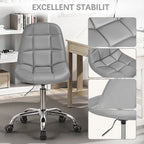 Silla de oficina ajustable con ruedas, individual, moderna, sin brazos, en blanco y negro