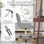 Silla de oficina ajustable con ruedas, individual, moderna, sin brazos, en blanco y negro
