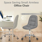 Silla de oficina ajustable con ruedas, individual, moderna, sin brazos, en blanco y negro