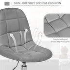 Silla de oficina ajustable con ruedas, individual, moderna, sin brazos, en blanco y negro