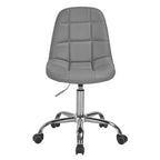 Silla de oficina ajustable con ruedas, individual, moderna, sin brazos, en blanco y negro