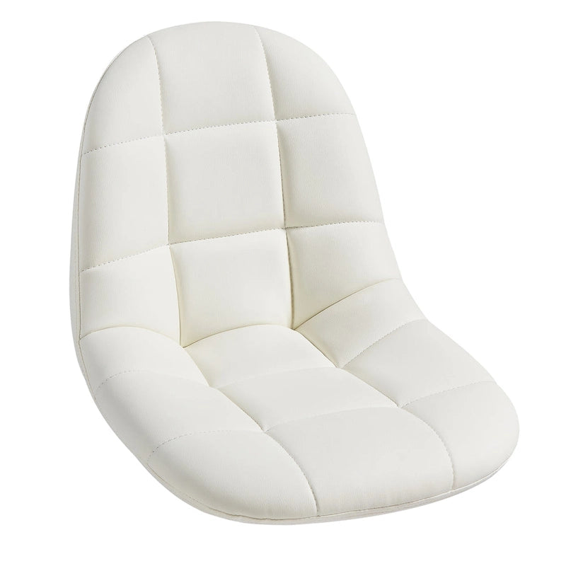 Silla de oficina ajustable con ruedas, individual, moderna, sin brazos, en blanco y negro