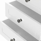 Gabinete de almacenamiento independiente blanco/negro con 2 estantes, 3 cajones y armario, para 1 persona